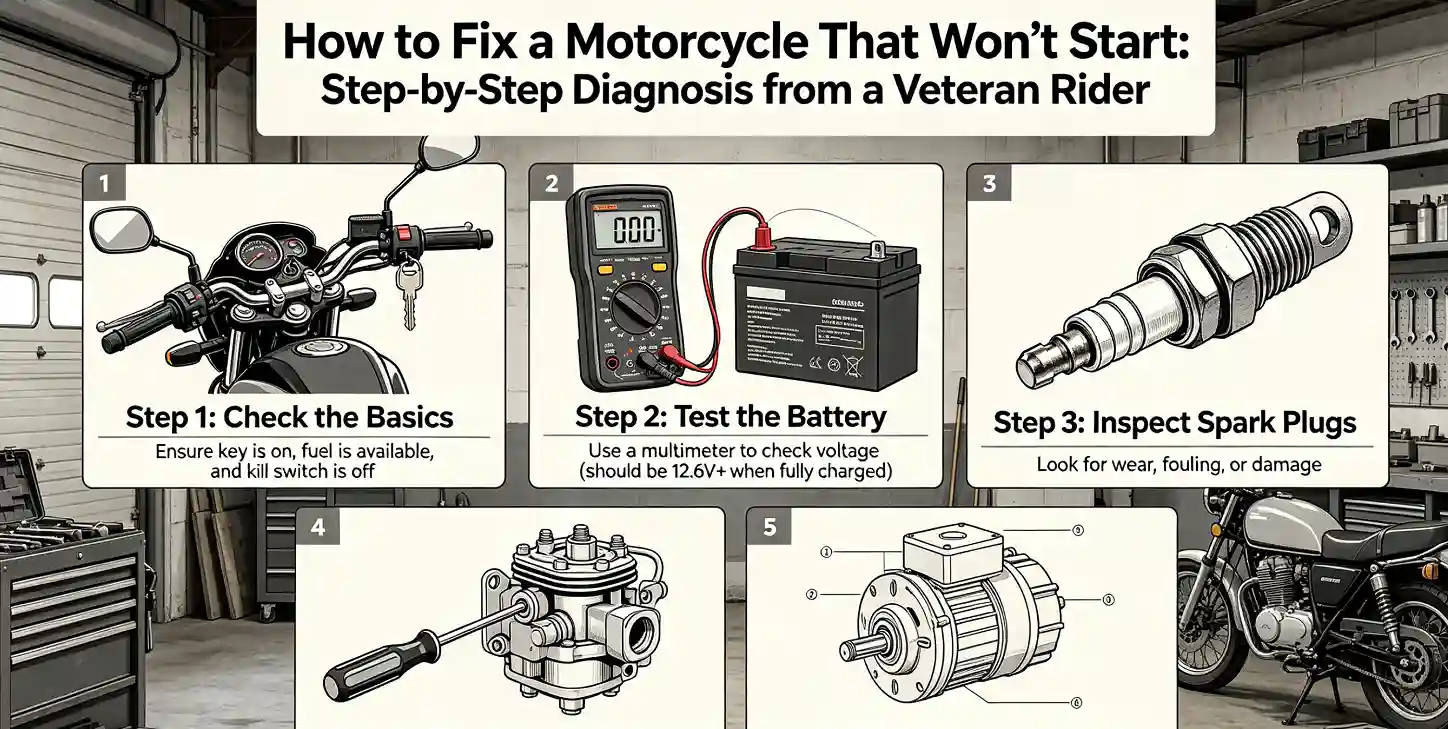 How to Fix a Motorcycle That Won’t Start: Step-by-Step Diagnosis from a Veteran Rider